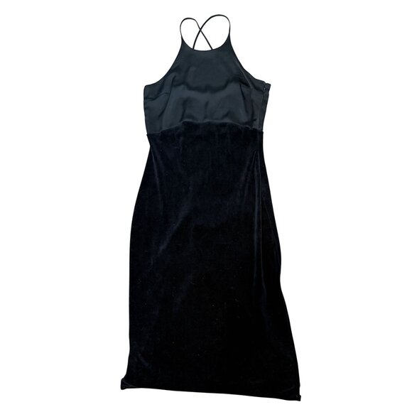 Juicy Couture Black Label Velvet Slip Dress Size 8‎ Y2K Glam Cocktail Date Night - Picture 2 of 9